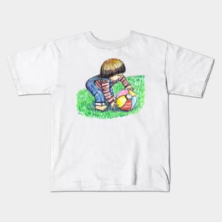 Playing ball in the garden Kids T-Shirt